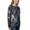 Black Gold Cracked Marble Women's Sweatshirt-grizzshop