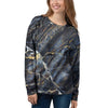 Black Gold Cracked Marble Women's Sweatshirt-grizzshop