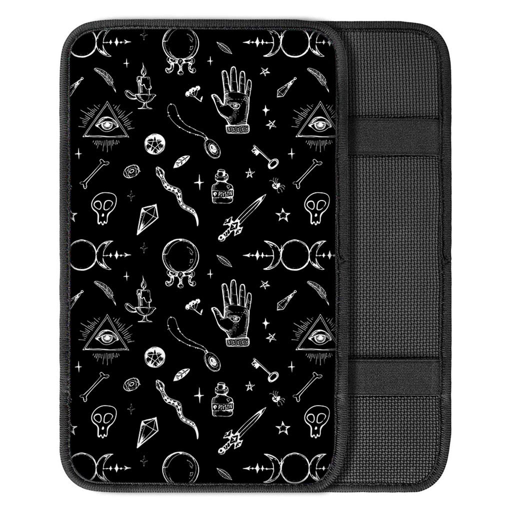 Black Gothic Witch Car Console Cover-grizzshop