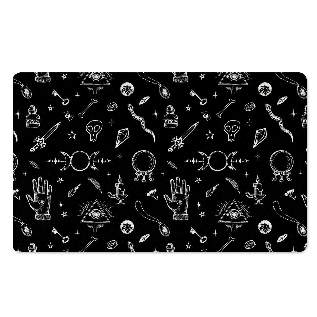 Black Gothic Witch Door Mat-grizzshop