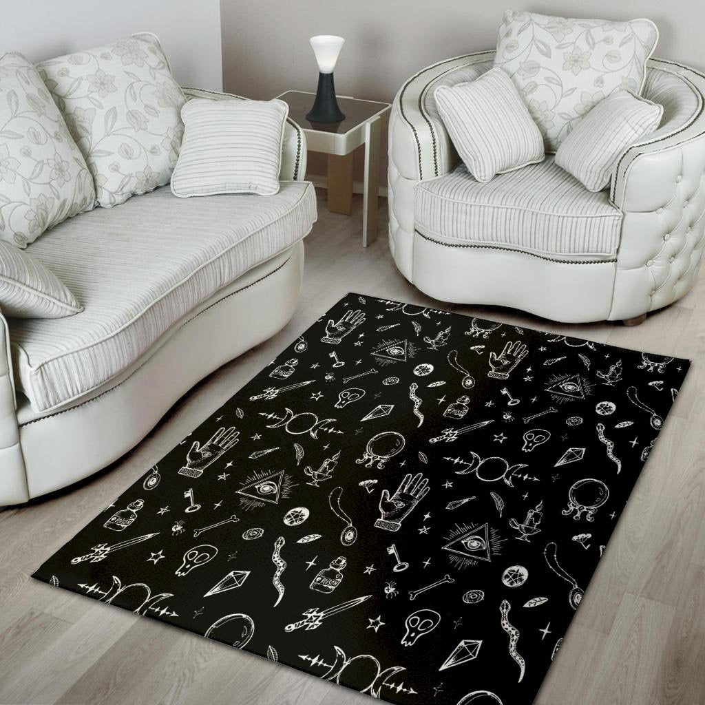 Black Gothic Witch Floor Mat-grizzshop