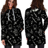 Black Gothic Witch Hoodie Dress-grizzshop