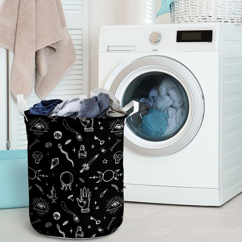 Black Gothic Witch Laundry Basket-grizzshop