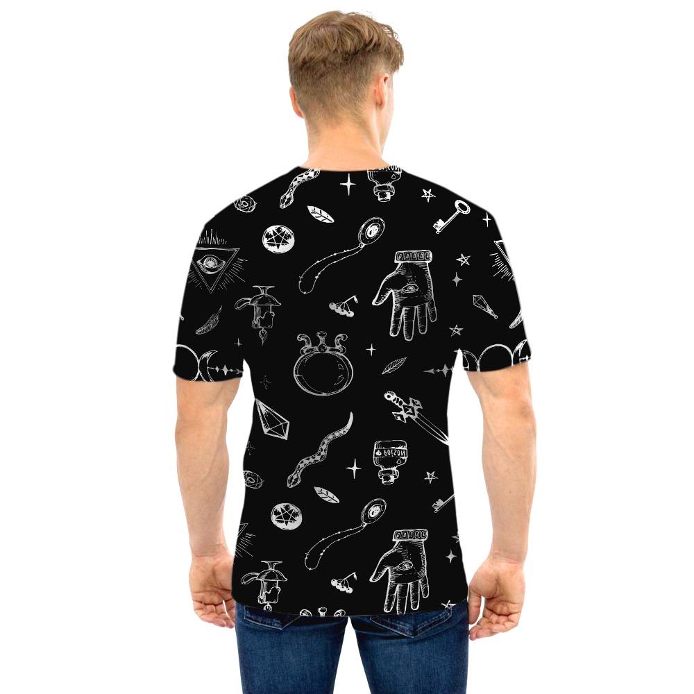 Black Gothic Witch Men T Shirt-grizzshop