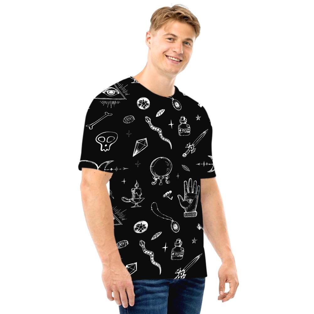 Black Gothic Witch Men T Shirt-grizzshop