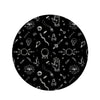 Black Gothic Witch Round Rug-grizzshop