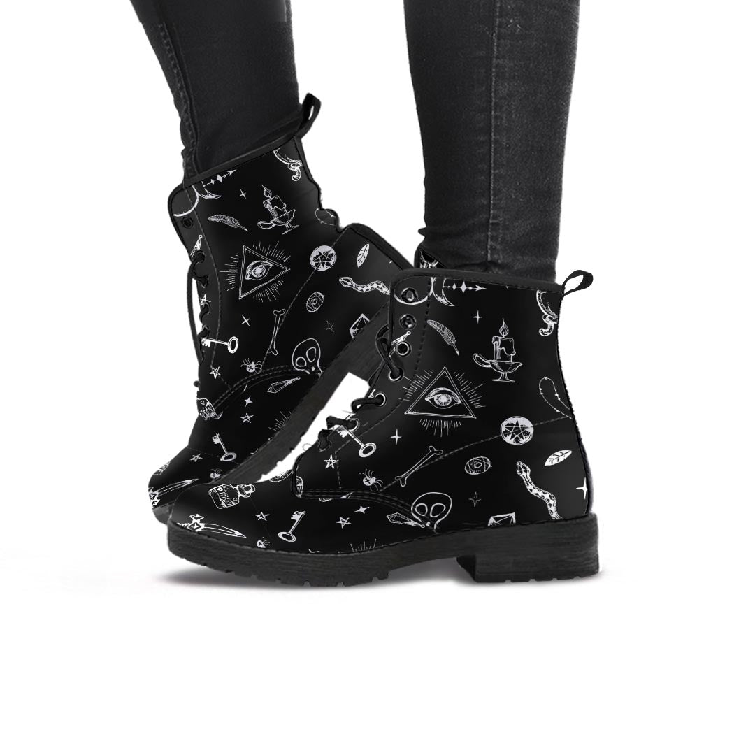 Black Gothic Witch Women's Boots-grizzshop