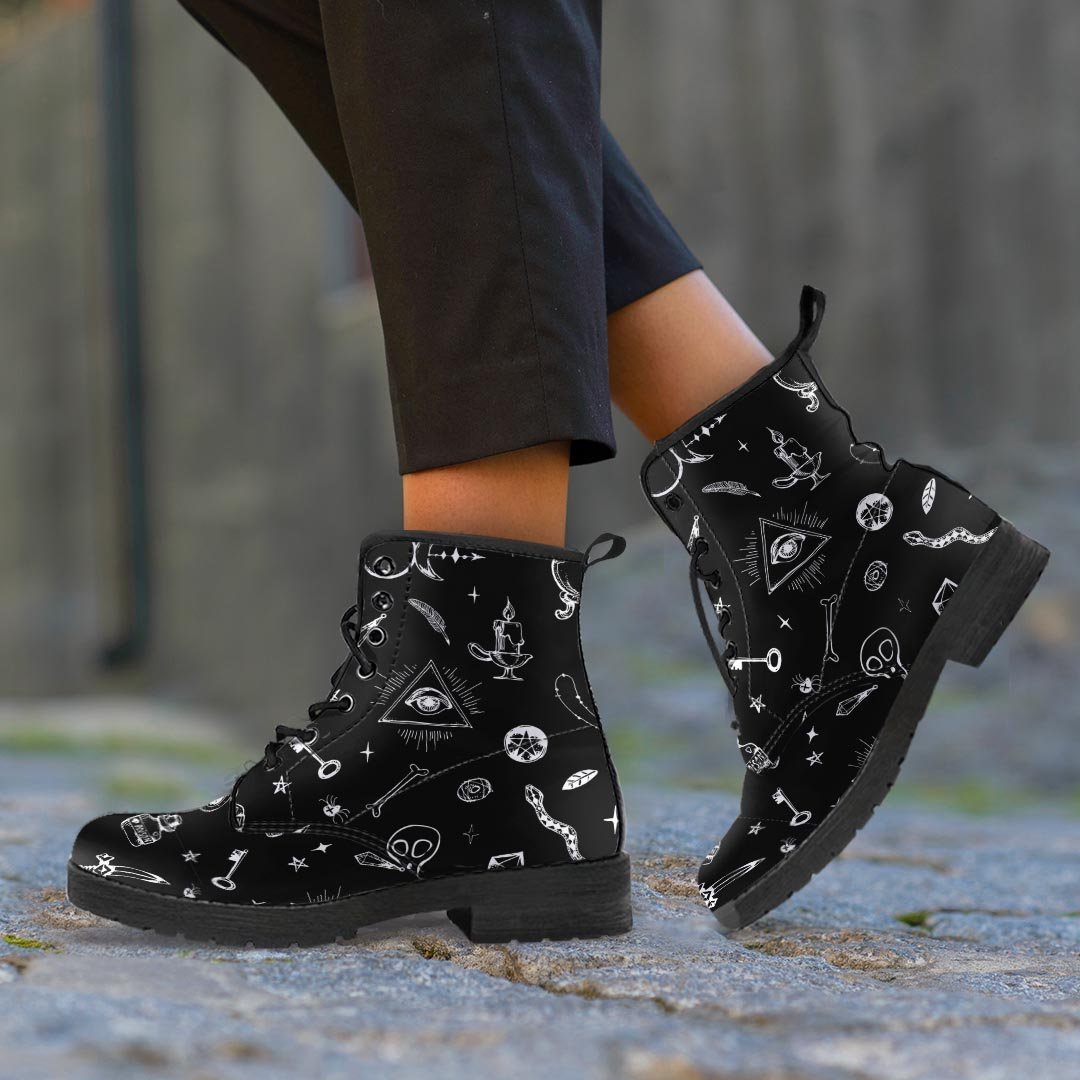 Black Gothic Witch Women's Boots-grizzshop