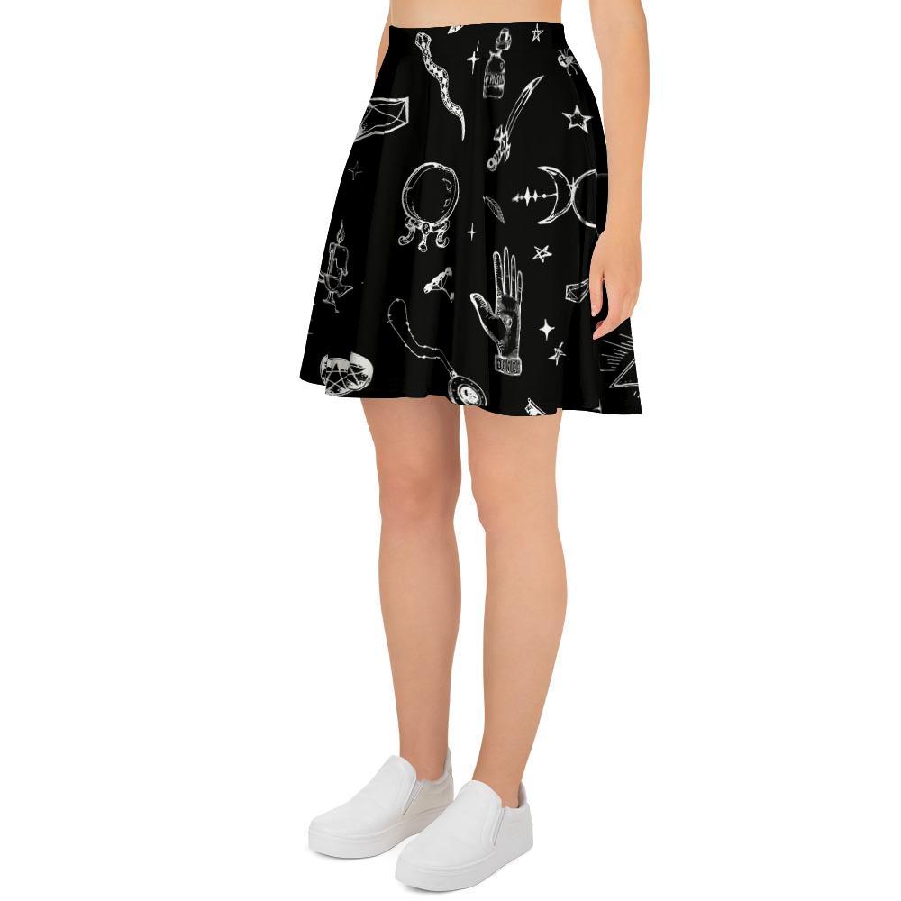 Black Gothic Witch Women's Skirt-grizzshop