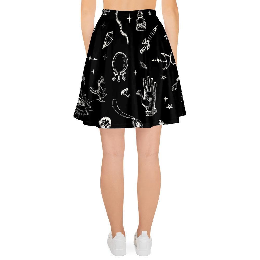 Black Gothic Witch Women's Skirt-grizzshop