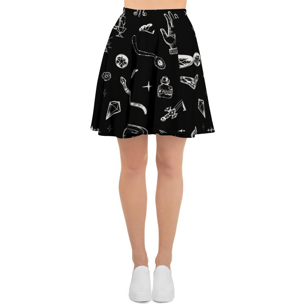 Black Gothic Witch Women's Skirt-grizzshop