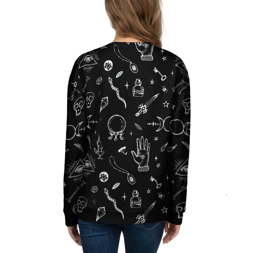 Black Gothic Witch Women's Sweatshirt-grizzshop