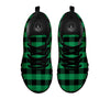 Black Green Buffalo Check And UFO Print Pattern Black Sneaker-grizzshop