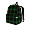 Black Green Plaid Tartan Backpack-grizzshop