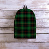 Black Green Plaid Tartan Backpack-grizzshop