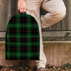 Black Green Plaid Tartan Backpack-grizzshop