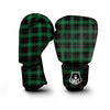 Black Green Plaid Tartan Boxing Gloves-grizzshop