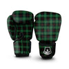 Black Green Plaid Tartan Boxing Gloves-grizzshop