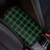 Black Green Plaid Tartan Car Console Cover-grizzshop