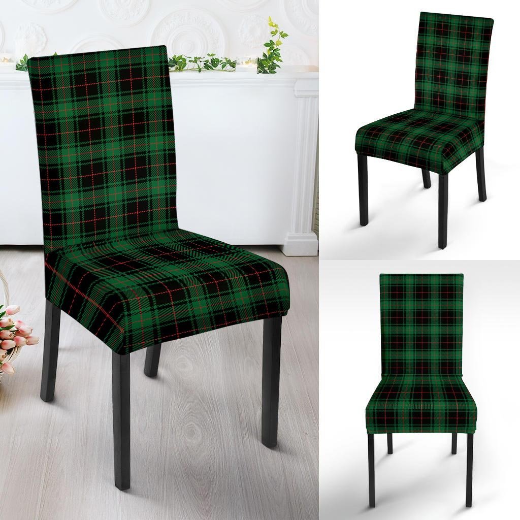 Black Green Plaid Tartan Chair Cover-grizzshop