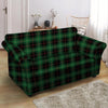 Black Green Plaid Tartan Loveseat Cover-grizzshop