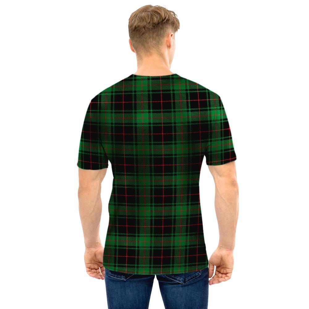 Black Green Plaid Tartan Men T Shirt-grizzshop