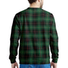 Black Green Plaid Tartan Men's Sweatshirt-grizzshop