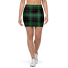 Black Green Plaid Tartan Mini Skirt-grizzshop