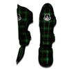 Black Green Plaid Tartan Muay Thai Shin Guard-grizzshop