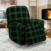 Black Green Plaid Tartan Recliner Cover-grizzshop