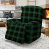 Black Green Plaid Tartan Recliner Cover-grizzshop