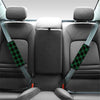 Black Green Plaid Tartan Seat Belt Cover-grizzshop