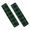 Black Green Plaid Tartan Seat Belt Cover-grizzshop