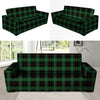 Black Green Plaid Tartan Sofa Cover-grizzshop