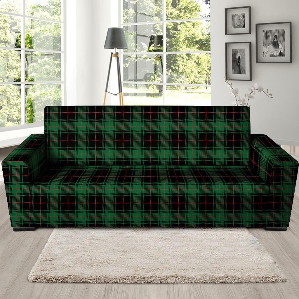 Black Green Plaid Tartan Sofa Cover-grizzshop