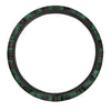 Black Green Plaid Tartan Steering Wheel Cover-grizzshop