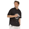 Black Hole Monochrome Print Men's Short Sleeve Shirts-grizzshop