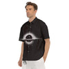 Black Hole Monochrome Print Men's Short Sleeve Shirts-grizzshop