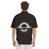 Black Hole Monochrome Print Men's Short Sleeve Shirts-grizzshop