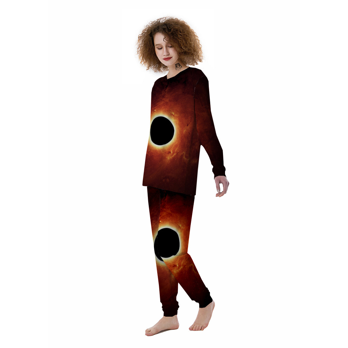 Black Hole Scientific Print Women's Pajamas-grizzshop