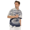 Black Hole Tattoo Print Men's Short Sleeve Shirts-grizzshop