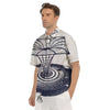 Black Hole Tattoo Print Men's Short Sleeve Shirts-grizzshop