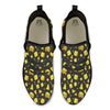 Black Holes And Cheese Print Pattern Black Athletic Shoes-grizzshop