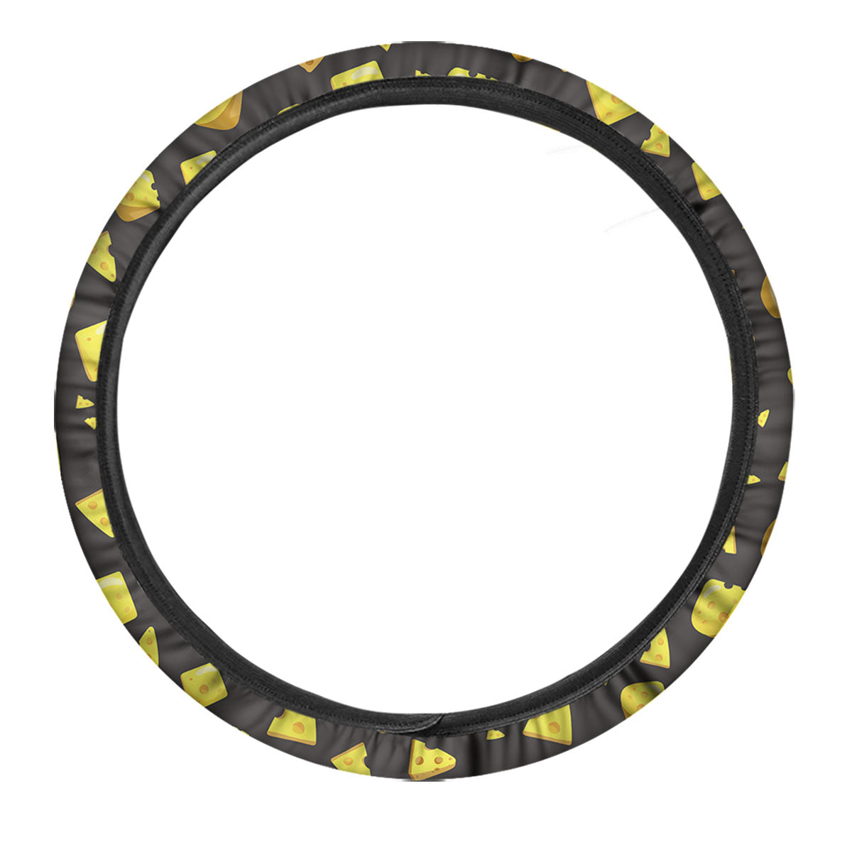 Black Holes And Cheese Print Pattern Car Steering Wheel Cover-grizzshop