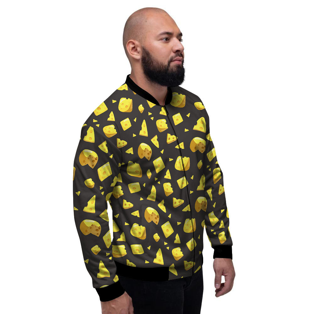 Black Holes And Cheese Print Pattern Men's Bomber Jacket-grizzshop