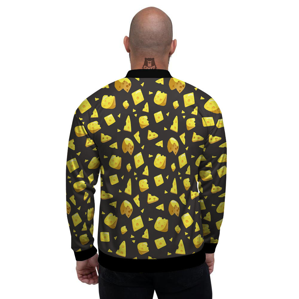 Black Holes And Cheese Print Pattern Men's Bomber Jacket-grizzshop