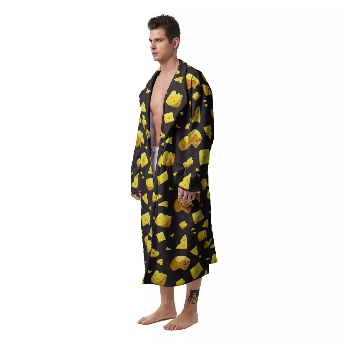 Black Holes And Cheese Print Pattern Men's Robe-grizzshop