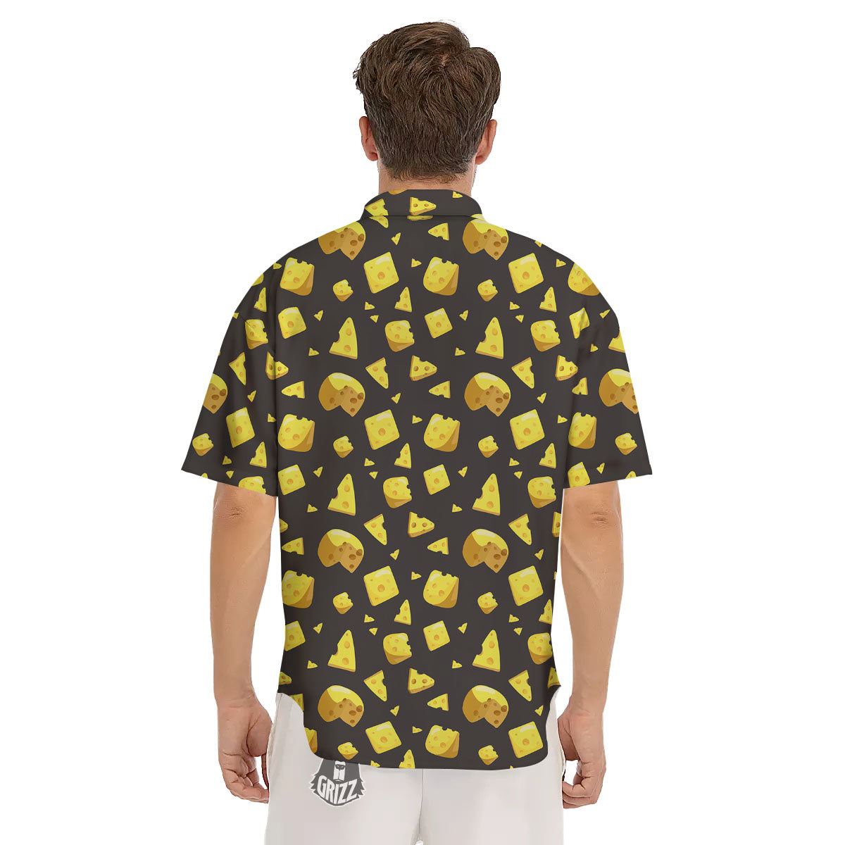 Black Holes And Cheese Print Pattern Men's Short Sleeve Shirts-grizzshop