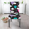 Black Hot Air Balloon Pattern Print Chair Cover-grizzshop