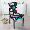 Black Hot Air Balloon Pattern Print Chair Cover-grizzshop